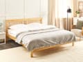 Miniatyrbillede 2 af 5: Plaid Taupe Bomuld 220 x 240 cm Blød Hyggetæppe til Sofa Moderne Varm Bomuldstæppe Design Skandinavisk Senge Plaid