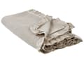 Miniatyrbillede 1 af 5: Plaid Taupe Bomuld 220 x 200 cm Blød Hyggetæppe til Sofa Moderne Varm Bomuldstæppe Design Skandinavisk Senge Plaid