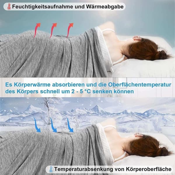 Rootz kylfilt - Chilltäcke - Sommartäcke - Miljövänlig Arc-Chill Fiber - Värmereglerande - Lätt och bärbar - Flera storlekar tillgängliga