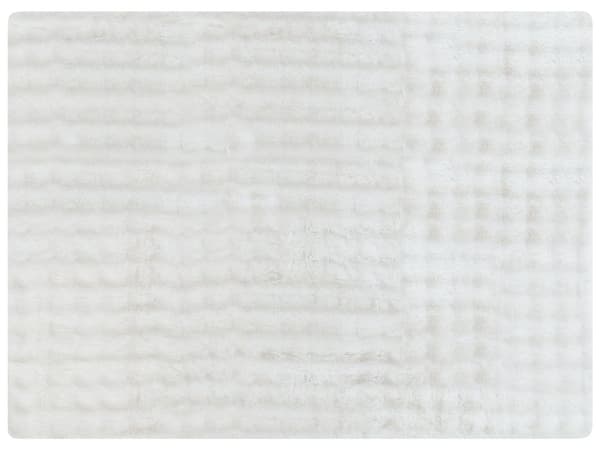 Torkkupeitto valkoinen keinoturkis 150 x 200 cm pörröinen suorakulmio käsinpestävä perinteinen