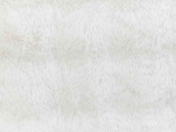 Sengeteppe Hvit Mykt Teppe i Imitert Kaninpels 150 x 200 cm Shaggy Teppe Sengetøy