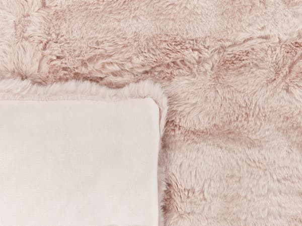 Överkast Filt Rosa Mjuk Konstgjord Kaninpäls 200 x 220 cm Shaggy Filt Sängkläder