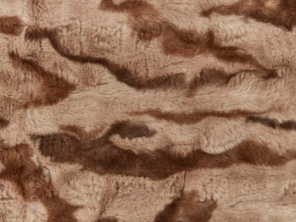 Sengetæppe brun kunstig pels 200 x 220 cm fluffy rektangulær tæppe moderne traditionel stil