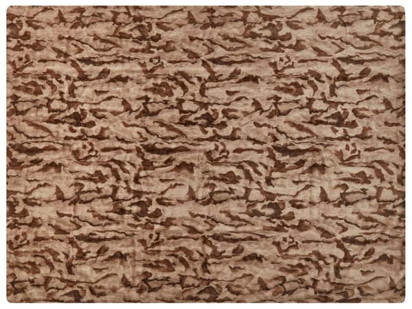 Sengetæppe brun kunstig pels 150 x 220 cm fluffy rektangulær tæppe moderne traditionel stil