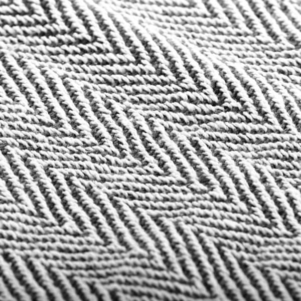 vidaXL plaid 220x250 cm bomuld sildebensmønster marineblå -  Sengetæpper