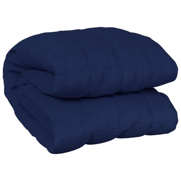 vidaXL tyngdetæppe 220x235 cm 15 kg stof blå - Sengetæpper