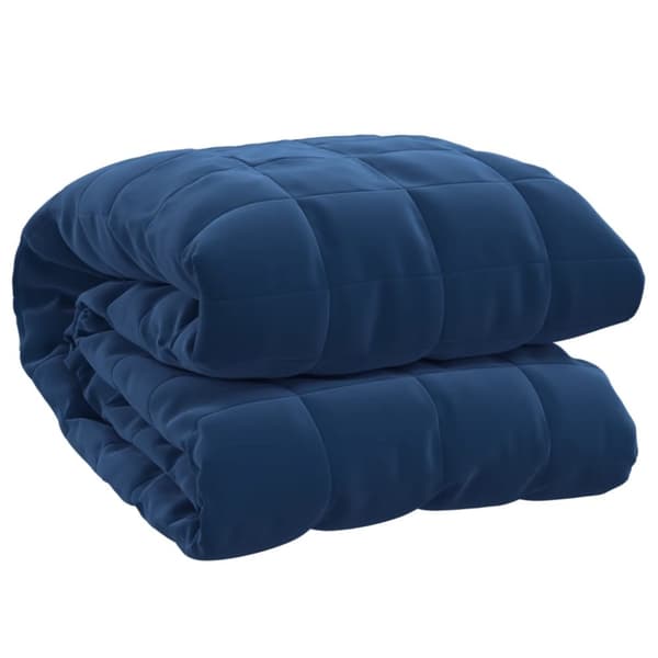 vidaXL Tyngdtäcke blå 220x230 cm 11 kg tyg - Filtar