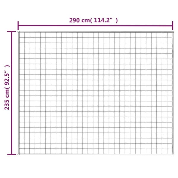 vidaXL tyngdetæppe 235x290 cm 15 kg stof grå -  Sengetæpper