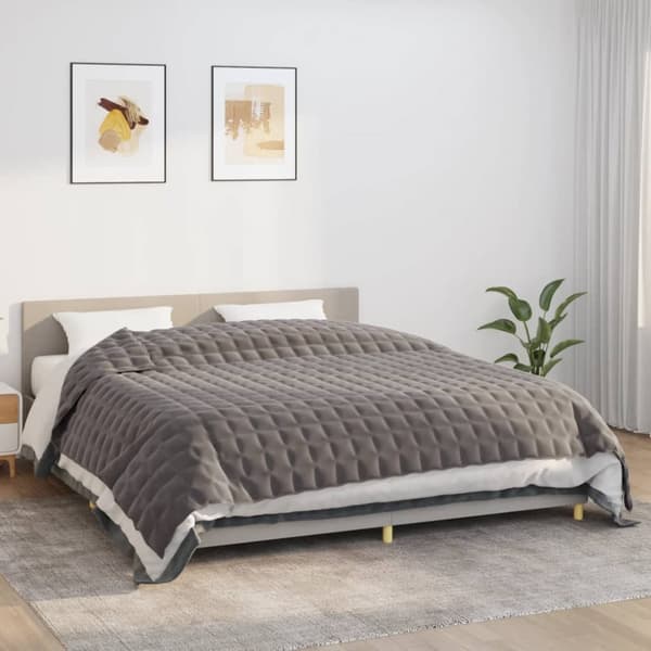 vidaXL Tyngdtäcke grå 235x290 cm 15 kg tyg -  Filtar