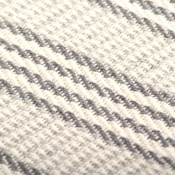 vidaXL Filt bomull ränder 125x150 cm grå och vit -  Filtar