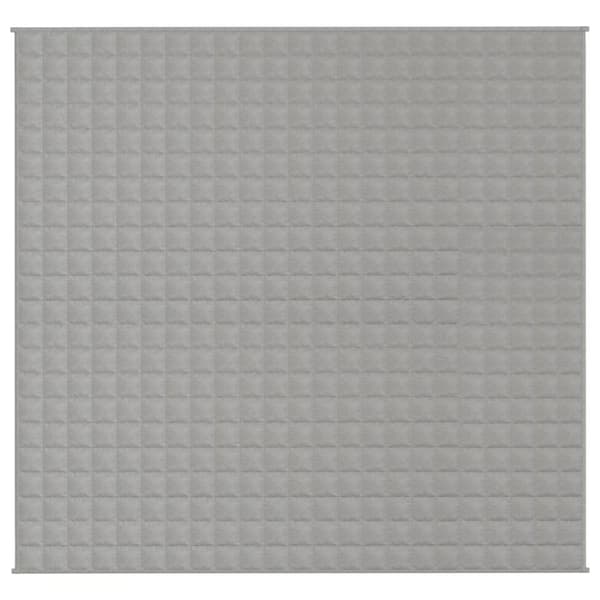vidaXL tyngdetæppe 220x235 cm 15 kg stof grå - Sengetæpper