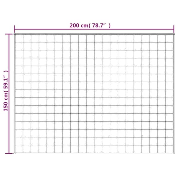 vidaXL tyngdetæppe 150x200 cm 7 kg stof grå -  Sengetæpper