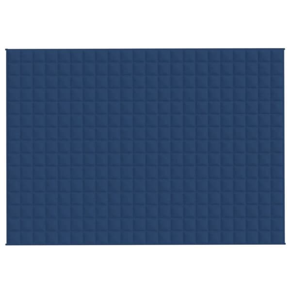 vidaXL tyngdetæppe 155x220 cm 11 kg stof blå -  Sengetæpper