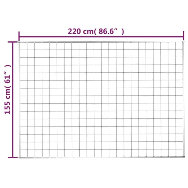 vidaXL tyngdetæppe 155x220 cm 11 kg stof lys cremefarve -  Sengetæpper