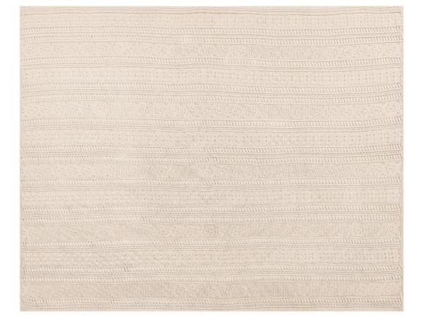 Sengetæppe Lys Beige Bomuld 150 x 200 cm Dekorativt sengetøj Klassisk design Soveværelse