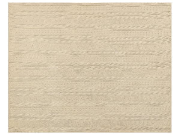 Sengetæppe Beige Bomuld 150 x 200 cm Dekorativt sengetøj Klassisk design Soveværelse