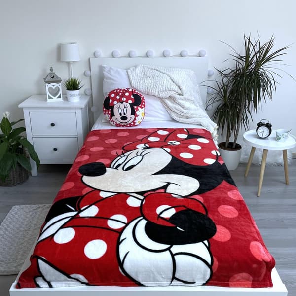Mikrokuitupeitto 100x150 Minie Mouse punainen JF23