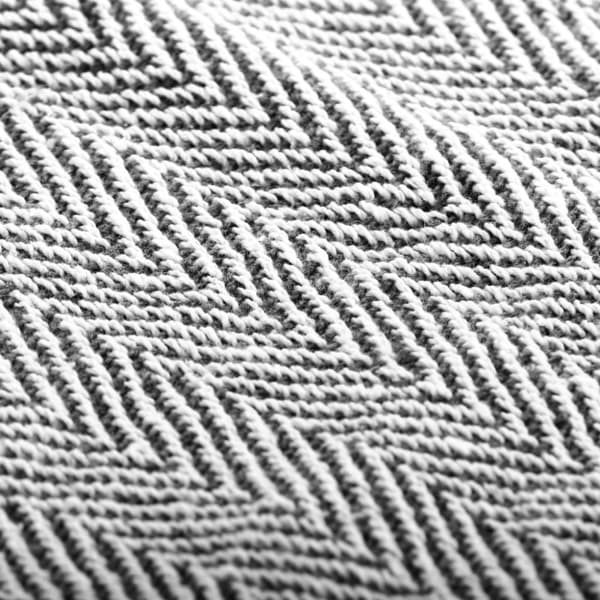 The Living Store plaid 160x210 cm bomuld sildebensmønster marineblå -  Sengetæpper