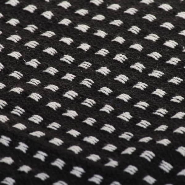 The Living Store plaid 220x250 cm bomuld firkanter sort -  Sengetæpper