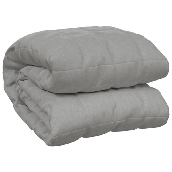Sengetæpper - Living tyngdetæppe 220x240 cm 15 kg stof grå