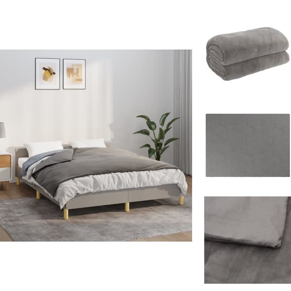 Sengetæpper - Living tyngdetæppe med betræk 150x200 cm 7 kg stof grå