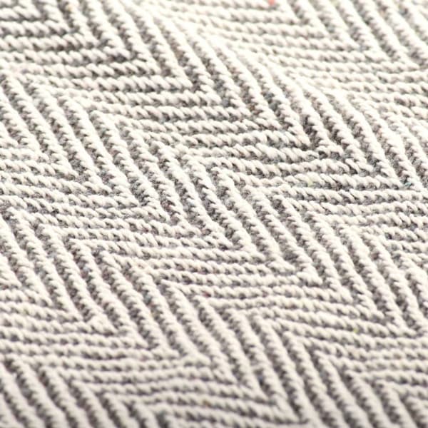 Sengetæpper - Living plaid bomuld sildebensmønstret 160 x 210 cm grå