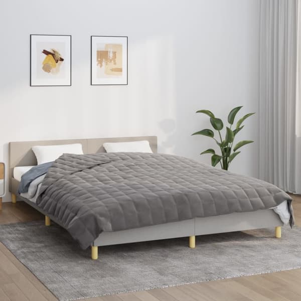 Sengetæpper - Living tyngdetæppe 200x230 cm 9 kg stof grå