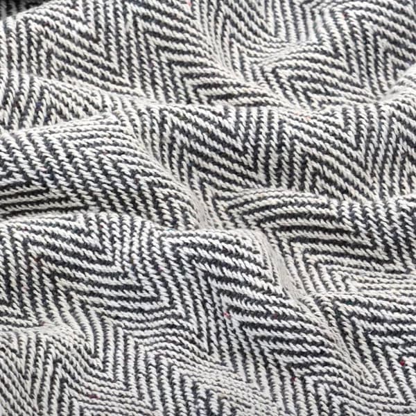 Plaid 220x250 cm bomuld sildebensmønster marineblå - Plaid - Plaider - Home & Living