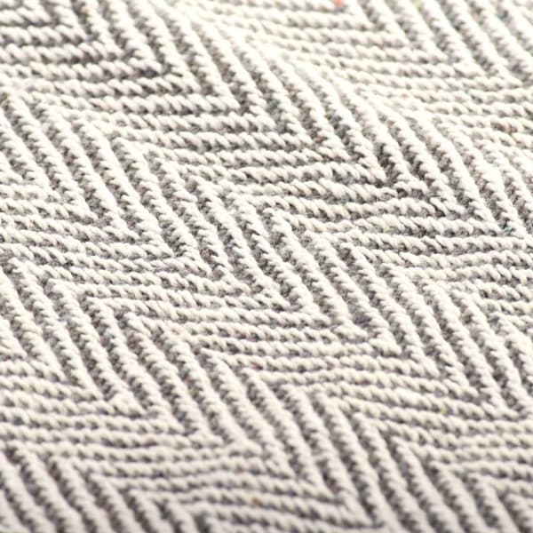 Plaid 220x250 cm bomuld sildebensmønster grå - Plaid - Plaider - Home & Living