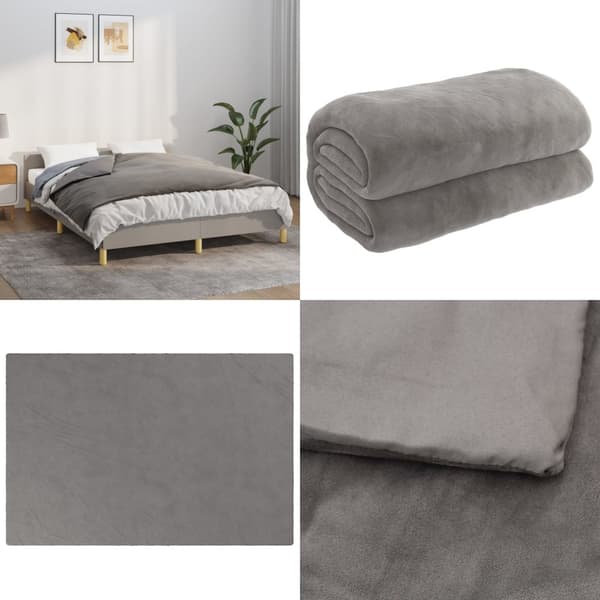Tyngdetæppe med betræk 120x180 cm 5 kg stof grå - Tyngdetæppe Med Betræk - Tyngdetæpper Med Betræk - Home & Living