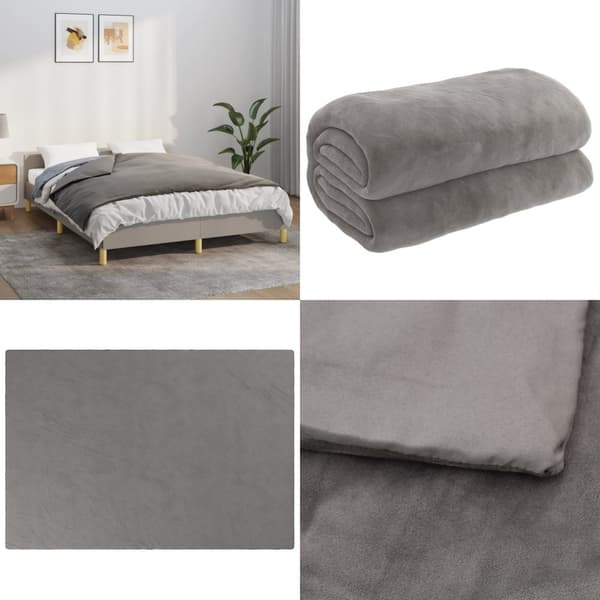 Tyngdetæppe med betræk 138x200 cm 6 kg stof grå - Tyngdetæppe Med Betræk - Tyngdetæpper Med Betræk - Home & Living