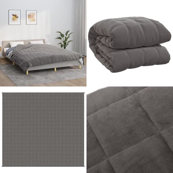 Tyngdetæppe 200x220 cm 9 kg stof grå - Tyngdetæppe - Tyngdetæpper - Home & Living