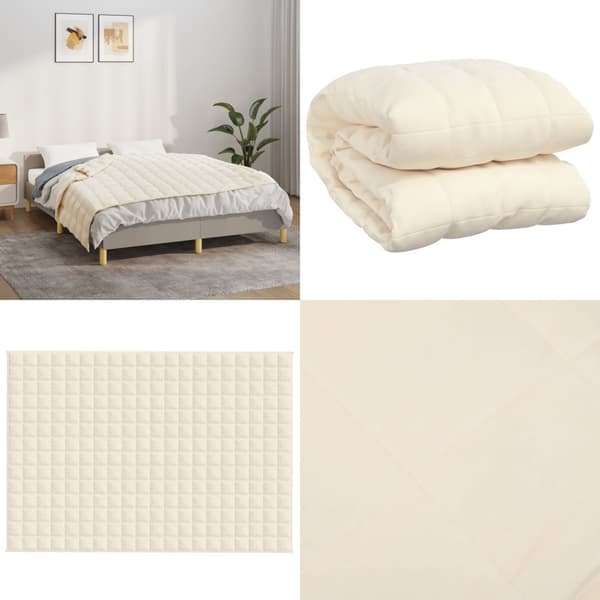 Painopeitto vaalea kerma 140x200 cm 6 kg kangas - Painopeitto - Painohuopa - Home & Living
