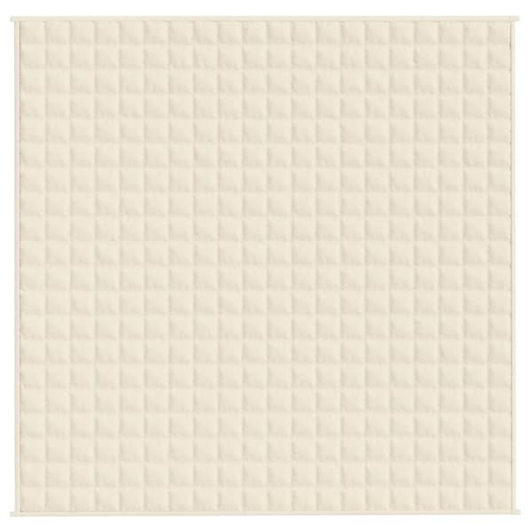 Tyngdetæppe 200x200 cm 9 kg stof lys cremefarve - Tyngdetæppe - Tyngdetæpper - Home & Living