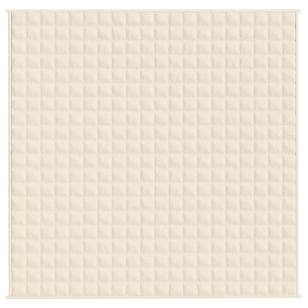 Tyngdetæppe 200x200 cm 13 kg stof lys cremefarve - Tyngdetæppe - Tyngdetæpper - Home & Living