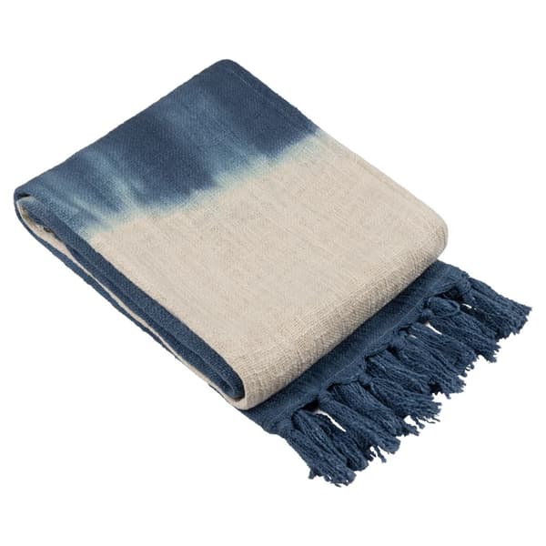Furn Mizu Dip Dye Tassel Throw Ink 130cm x 170cm