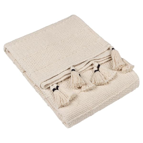 Yard Caliche Woven Tassel Throw Natural 130cm x 180cm