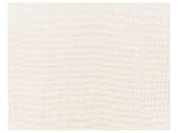 Lys beige bomuldssengetæppe 150 x 200 cm med vaffelstruktur stue soveværelse tekstiler