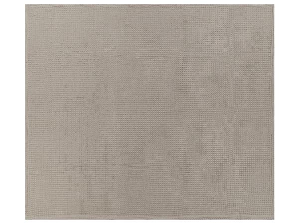 Taupe bomuldssengetæppe 200 x 220 cm med vaffelstruktur stue soveværelse tekstiler