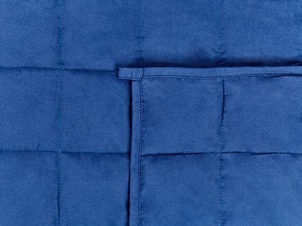 Tyngdedyne Marineblå Microfiber 4 kg 100 x 150 cm Vægtdyne til Børn Quiltet Design Dyne med Glasperler