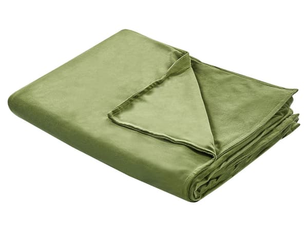 Tyngdetæppe Betræk Mørkegrøn Polyester 135 x 200 cm Overtræk til Vægttæppe Blød Design til Soveværelse Sengetæppe Vægt Tæppe Cover