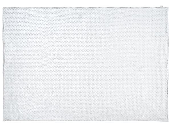 Hvidt polyesterdynebetræk 135 x 200 cm med lynlås i moderne prikmønster