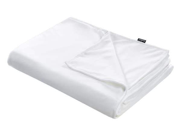 Tyngdetæppe Betræk Hvid Polyester 100 x 150 cm Overtræk til Vægttæppe Blød Design til Soveværelse Sengetæppe Vægt Tæppe Cover