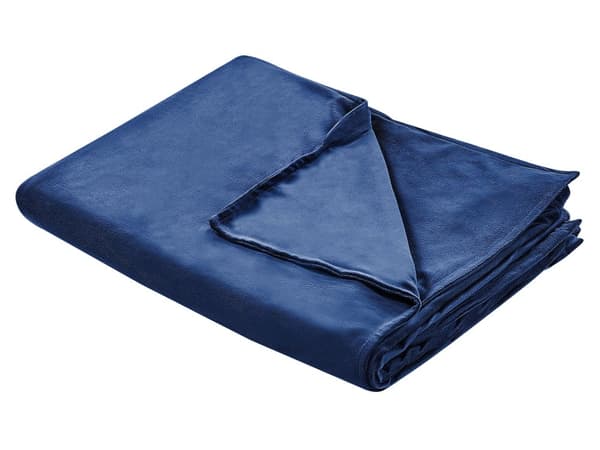 Tyngdetæppe Betræk Marineblå Polyester 135 x 200 cm Overtræk til Vægttæppe Blød Design til Soveværelse Sengetæppe Vægt Tæppe Cover