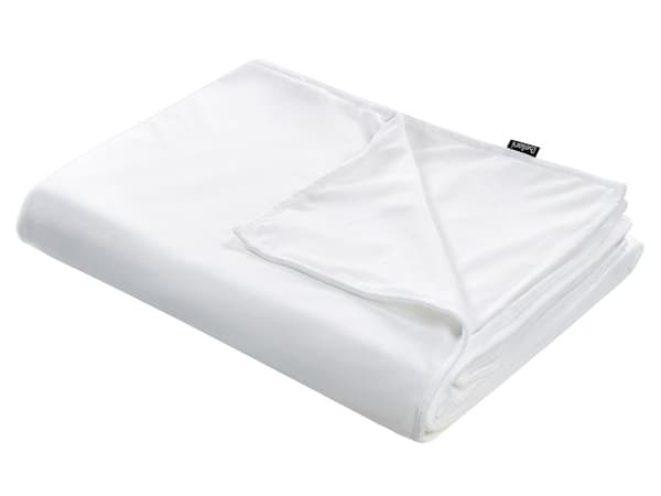 Tyngdetæppe Betræk Hvid Polyester 135 x 200 cm Overtræk til Vægttæppe Blød Design til Soveværelse Sengetæppe Vægt Tæppe Cover