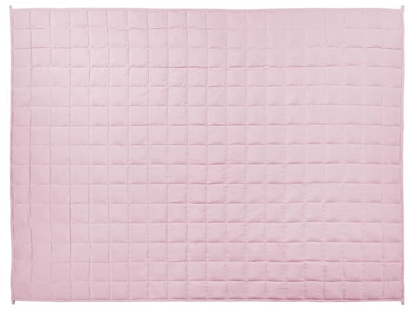 Painopeitto vaaleanpunainen polyesterikangas lasihelmitäyte suorakulmainen 150 x 200 cm 9 kg tikattu