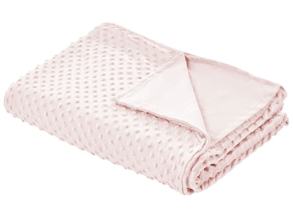 Painopeiton päällinen pastellipinkki polyesterikangas 120 x 180 cm pilkut moderni tyyli