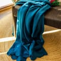 Miniatyrbillede 5 af 5: Tæppe | KALA | fleece turkis | 130x170 | 878423