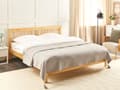 Miniatyrbillede 2 af 5: Plaid Taupe Bomuld 220 x 200 cm Blød Hyggetæppe til Sofa Moderne Varm Bomuldstæppe Design Skandinavisk Senge Plaid