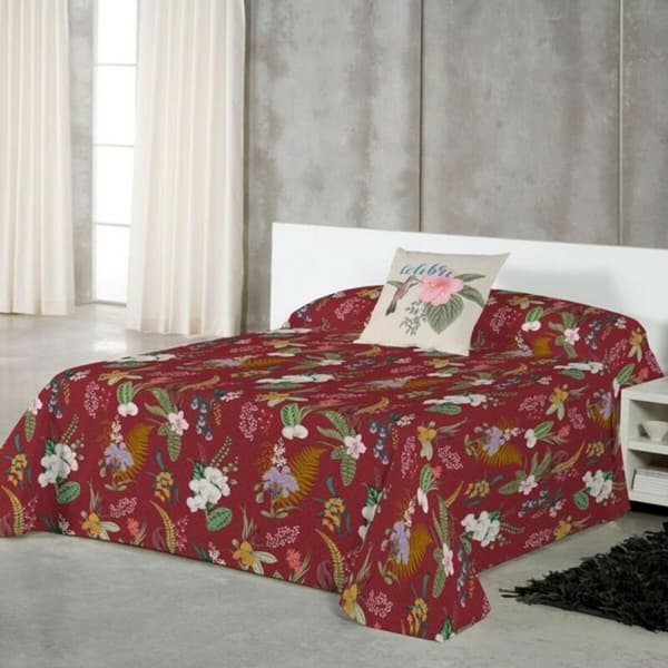 Multifunktionelt tæppe Icehome Botanical - UK king size seng (240 x 270 cm)